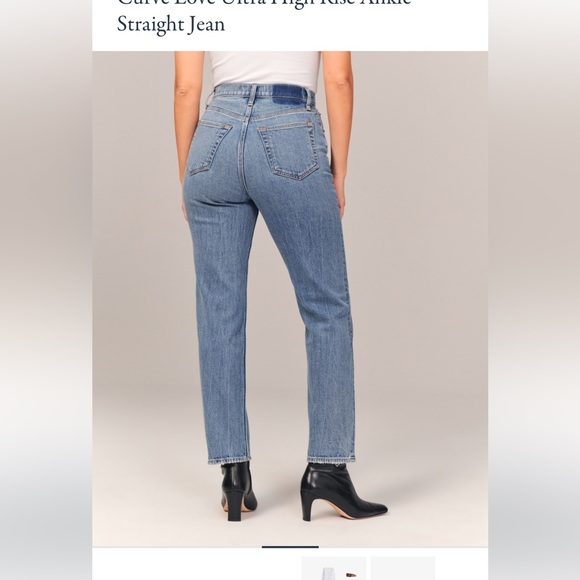 Curve love ankle straight ultra high rise abercrombiee jeans - Picture 2 of 5